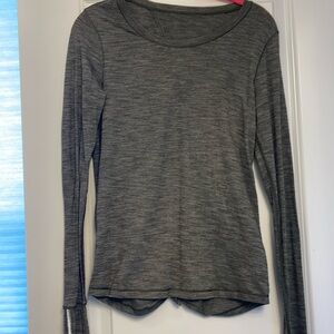 Lululemon Green Open Back Long Sleeve Top